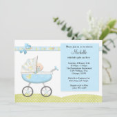 Invitation au Baby shower de poussette (Debout devant)