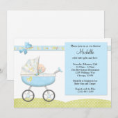 Invitation au Baby shower de poussette (Devant / Derrière)