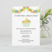 Invitation au Baby shower de poussins de Pâques (Debout devant)