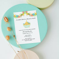 Invitation au Baby shower de poussins de Pâques