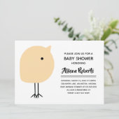 Invitation au Baby shower de poussins moderne du m (Debout devant)