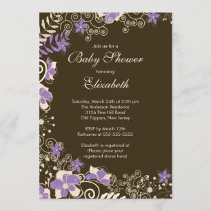 Invitation au Baby shower de printemps floral pour