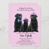 Invitation au Baby shower de recherche de Black La (Devant / Derrière)