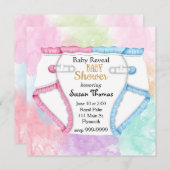 Invitation au Baby shower de révélation de bébés a (Devant / Derrière)