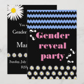 Invitation au Baby shower de révélation de genre (Devant / Derrière)