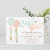 Invitation au Baby shower de révélation de genre (Debout devant)