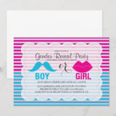 Invitation au Baby shower de révélation de genre (Devant / Derrière)