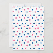 Invitation au Baby shower de révélation de genre (Dos)