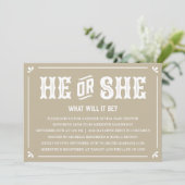 Invitation au Baby shower de révélation du genre v (Debout devant)