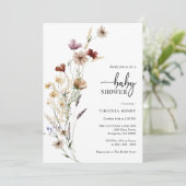 Invitation au Baby shower de saumons blancs (Debout devant)