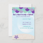 Invitation au baby shower de sirène (Devant)