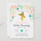 Invitation au Baby shower de sirènes (Devant)