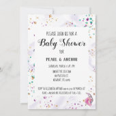 ~ Invitation au Baby shower de sirènes de Parties  (Dos)