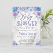 Invitation au Baby shower de Snowflake de Winter W (Debout devant)