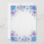 Invitation au Baby shower de Snowflake de Winter W (Dos)