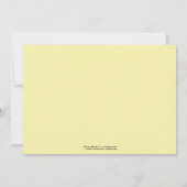 Invitation au Baby shower de sonogrammes (jaune) (Dos)