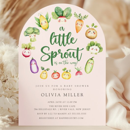 Invitation au Baby shower de Sprout doux