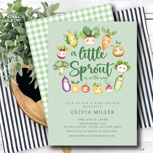 Invitation au Baby shower de Sprout doux