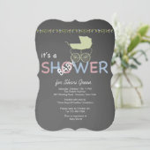 Invitation au Baby shower de tableau de bord (Debout devant)