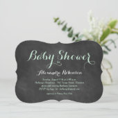 Invitation au Baby shower de tableau de bord vert (Debout devant)