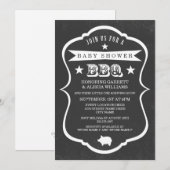 Invitation au Baby shower de tableau noir / Neutre (Devant / Derrière)