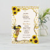 Invitation au baby shower de tournesol (Debout devant)