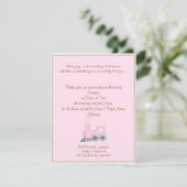 Invitation au Baby shower de train rose de la fron (Debout devant)