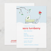 Invitation au Baby shower de traîneau d'hiver (Devant / Derrière)