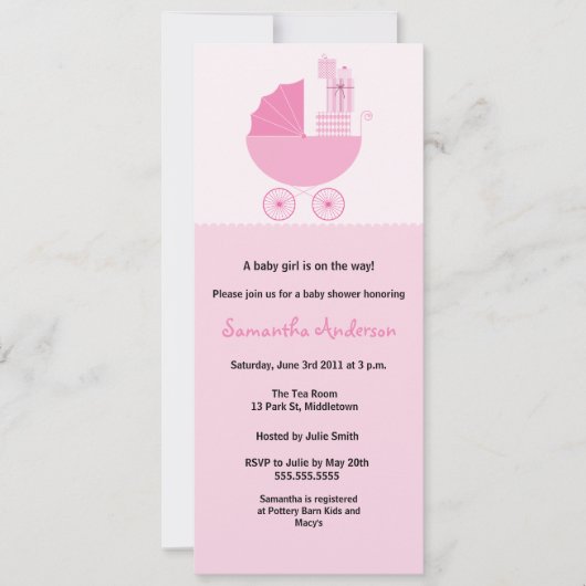 Invitation au Baby shower de transport chic - Fill (Devant)