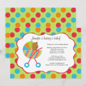 Invitation au Baby shower de transport de bébés co (Devant / Derrière)