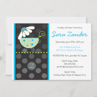 Invitation au Baby shower de transport de marais b