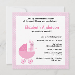Invitation au Baby shower de transport de marchand