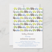Invitation au Baby shower de transport des jouets (Devant)