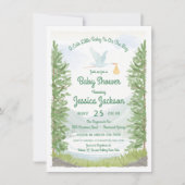 Invitation au Baby shower de voyage de Stork (Devant)