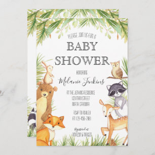Invitation au Baby shower de Woodland
