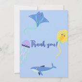 Invitation Au Baby shower D'Eau (Dos)