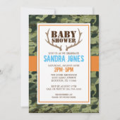 Invitation au Baby shower Deer Antlers (Devant)