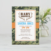 Invitation au Baby shower Deer Antlers (Debout devant)