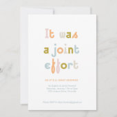 Invitation au Baby shower d'effort conjoint (Devant)