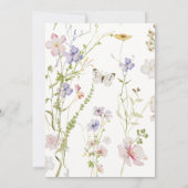 Invitation au Baby shower des abeilles et Fleurs s (Dos)