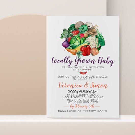 Invitation au Baby shower des agriculteurs