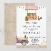 Invitation au Baby shower des agriculteurs (Devant / Derrière)