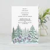 Invitation au Baby shower des animaux forestiers (Debout devant)