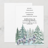 Invitation au Baby shower des animaux forestiers (Devant / Derrière)