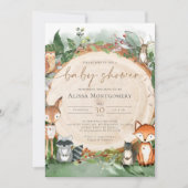 Invitation au Baby shower des bois (Devant)