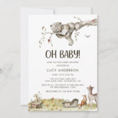 Invitation au Baby shower des bois (Devant)