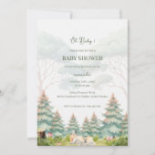 Invitation au Baby shower des bois (Devant)