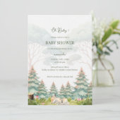 Invitation au Baby shower des bois (Debout devant)