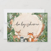 Invitation au Baby shower des bois (Dos)
