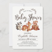 Invitation au Baby shower des bois (Devant)